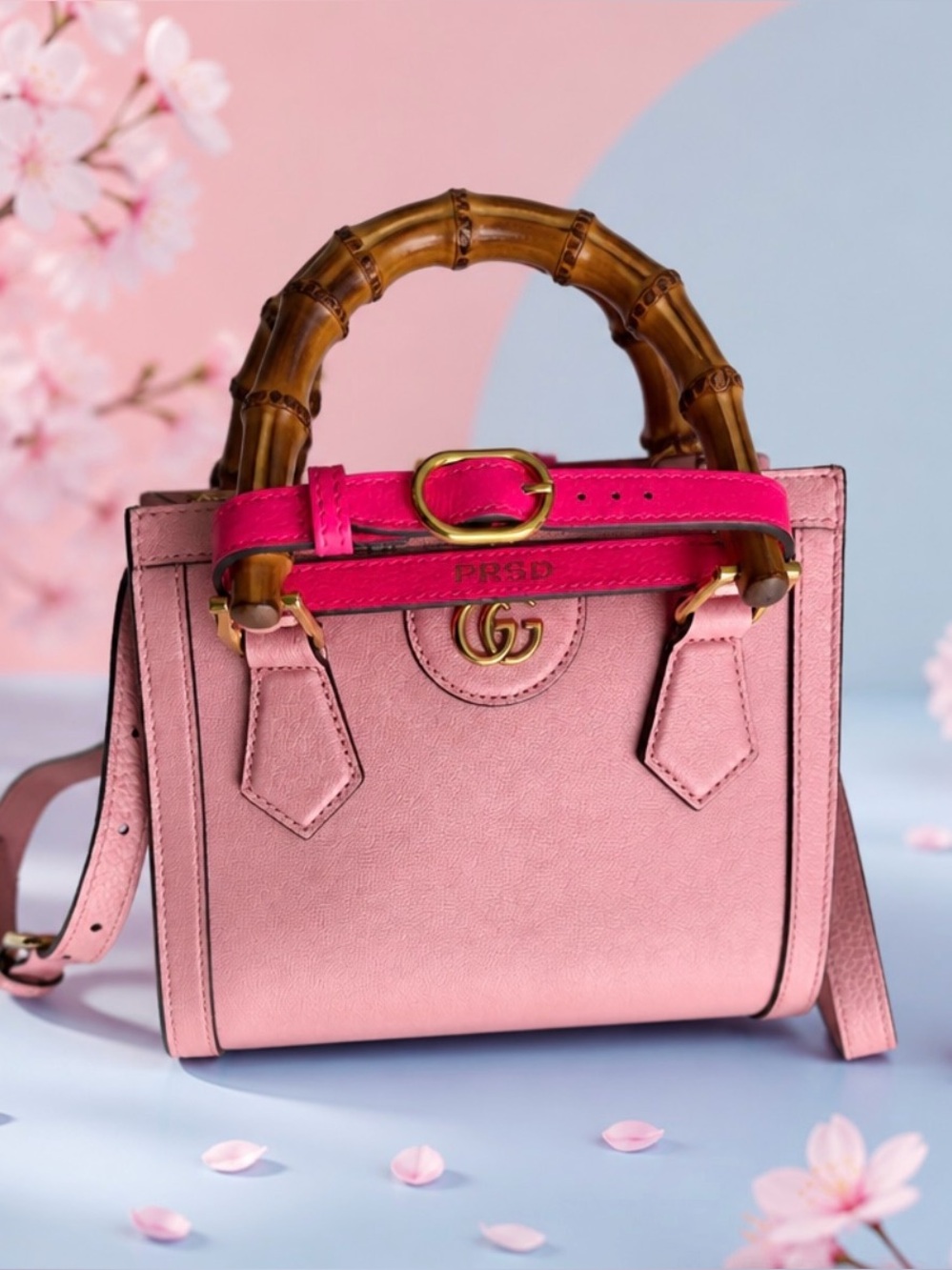 Gucci Diana Bamboo Top Handle Mini Bag Pink Leather Excellent Condition